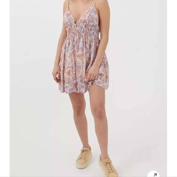 UO Harmony Flouncy Mini Dress-Size Large - Picture 4 of 17